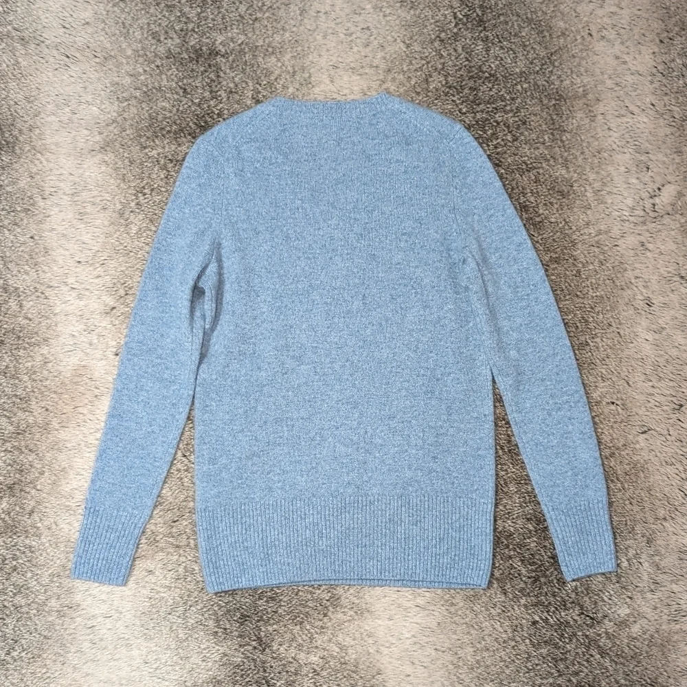 Saks Fifth Avenue Cashmere V Neck Sweater Blue Women's XS